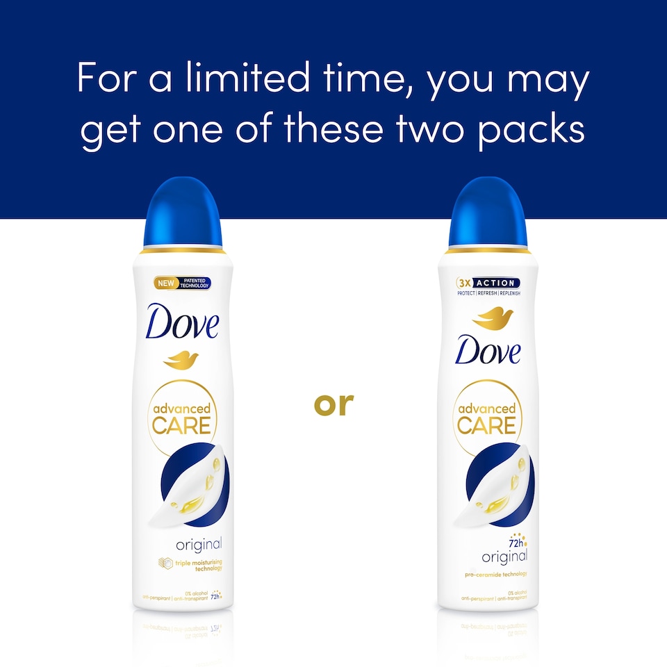 image 1 of Dove Advanced Care Original 72h Antiperspirant Deodorant 150ml