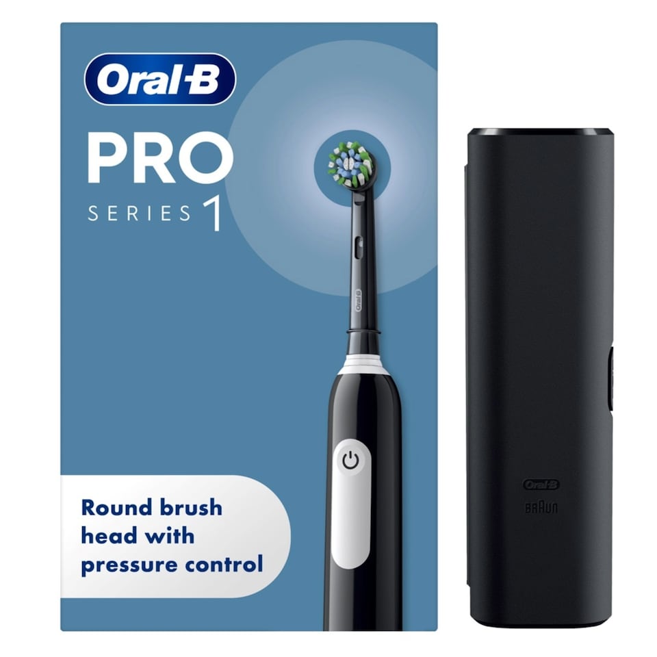 image 1 of Oral-B Pro 1 Electric Toothbrush & Case Black