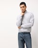 image 1 of F&F Pure Cotton Half Zip Jumper in Grey