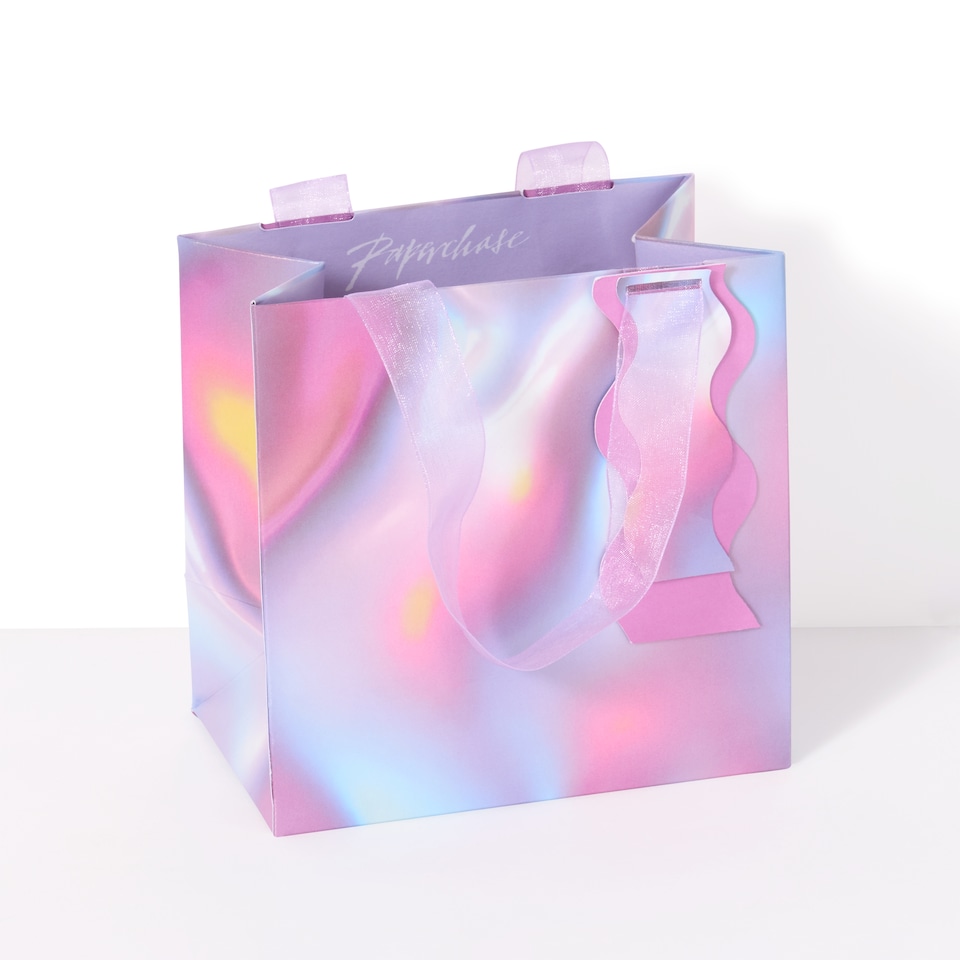 image 1 of Paperchase Purple Pearlised Small Gift Bag