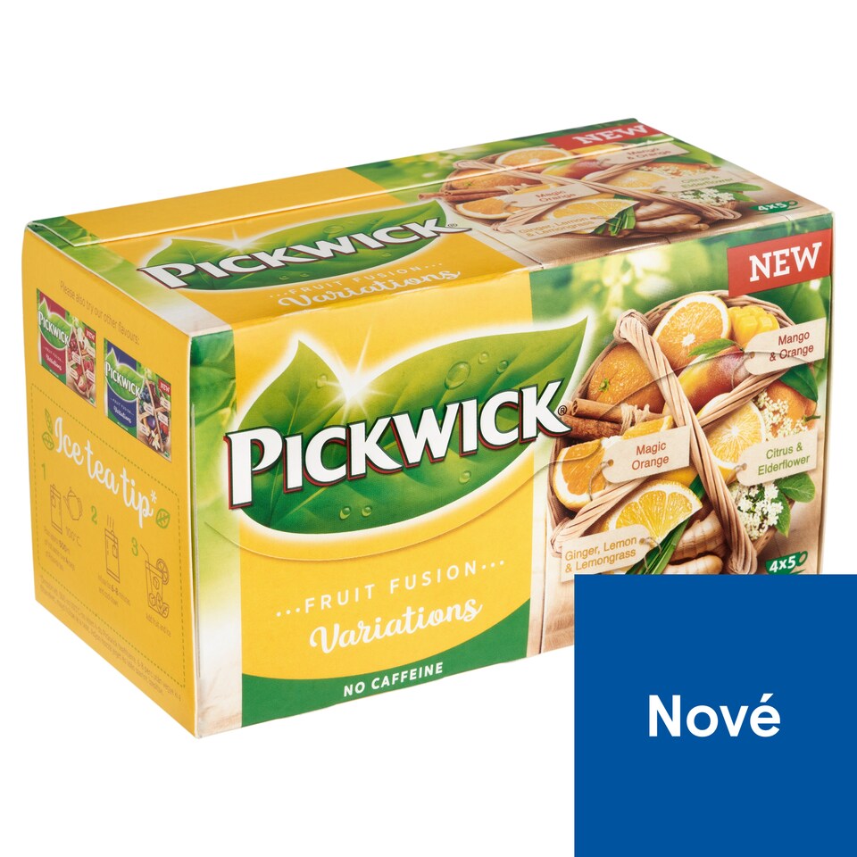 Pickwick Fruit Fusion Výběr 4 ovocnobylinných čajů aromatizovaných 20 ks 37,5g