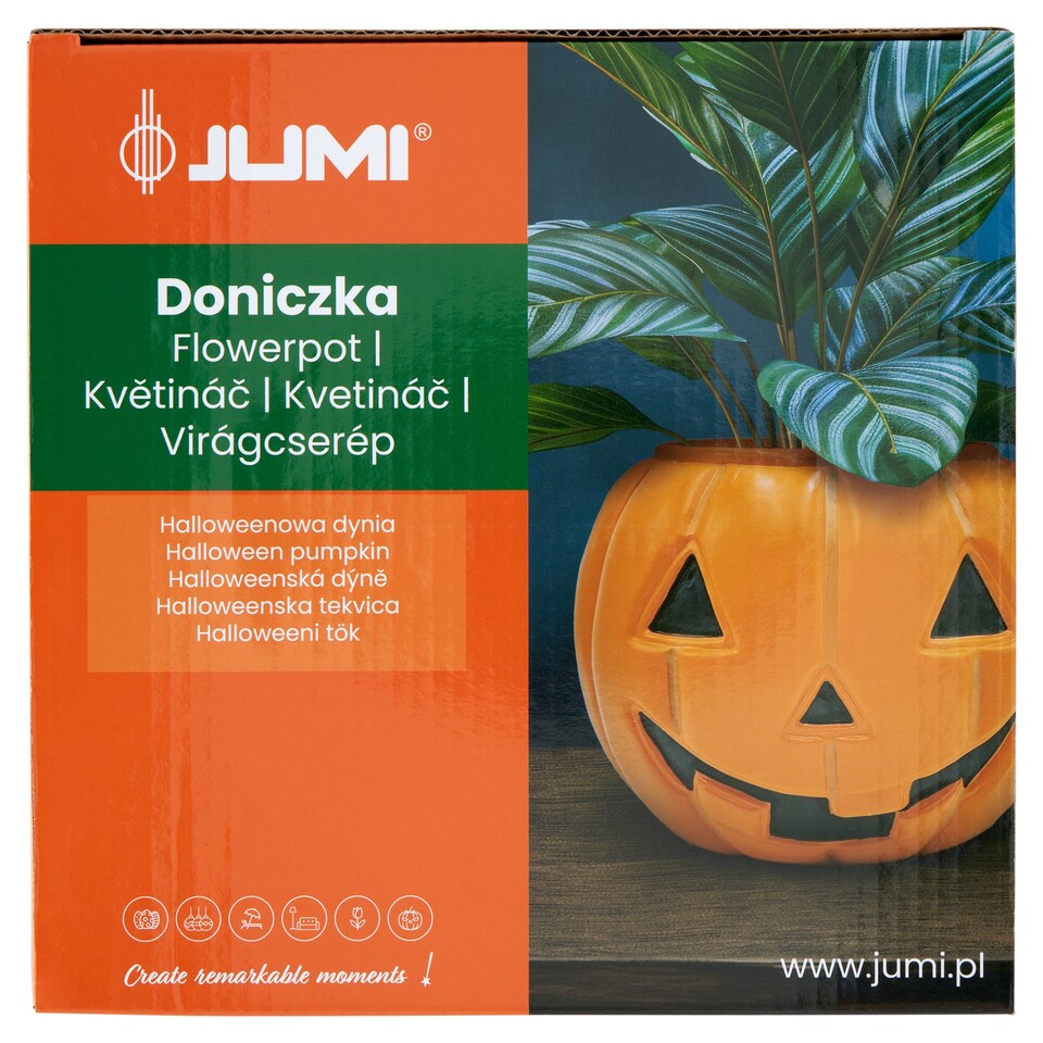 Obrázek 1 pro produkt Jumi Květináč ve tvaru halloweenské dýně 21 x 16 cm