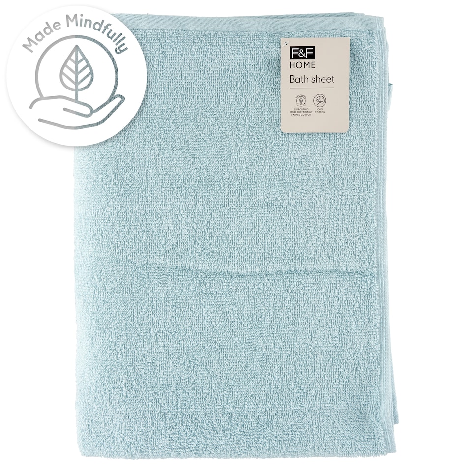 F&F Home Basics világoskék fürdőlepedő 100 cm x 140 cm