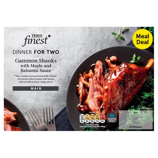 Tesco Finest Maple & Balsamic Gammon Shanks 545G Tesco Groceries