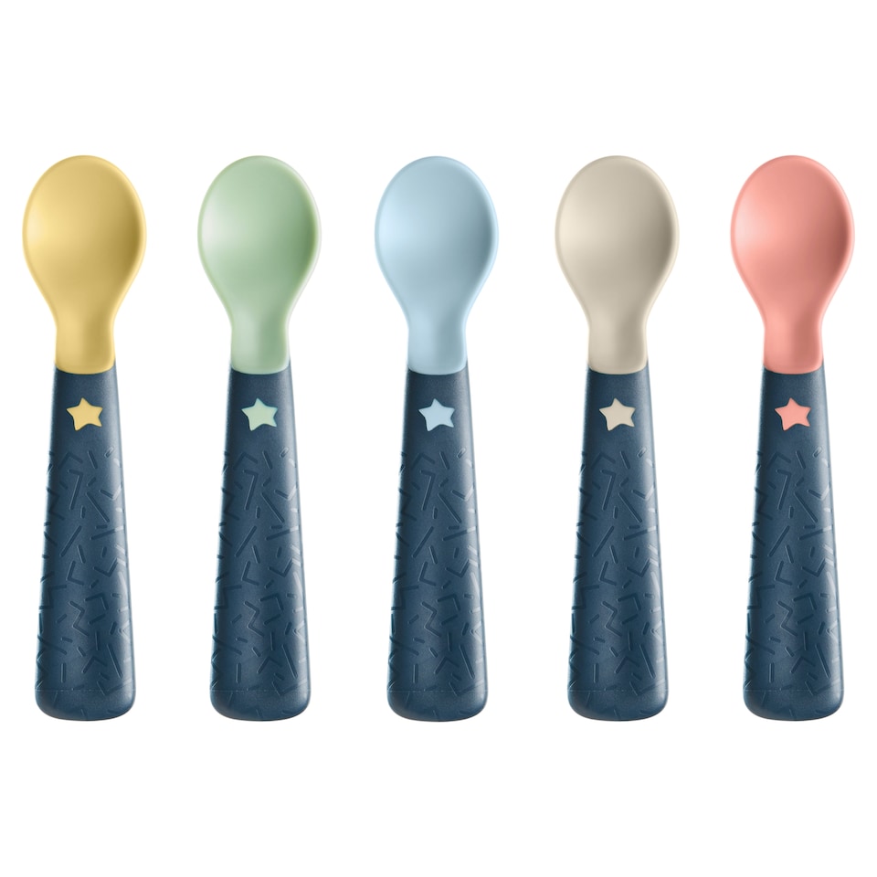 image 1 of Tommee Tippee Easigrip Self Feeding Spoons 6M+ 5Pack