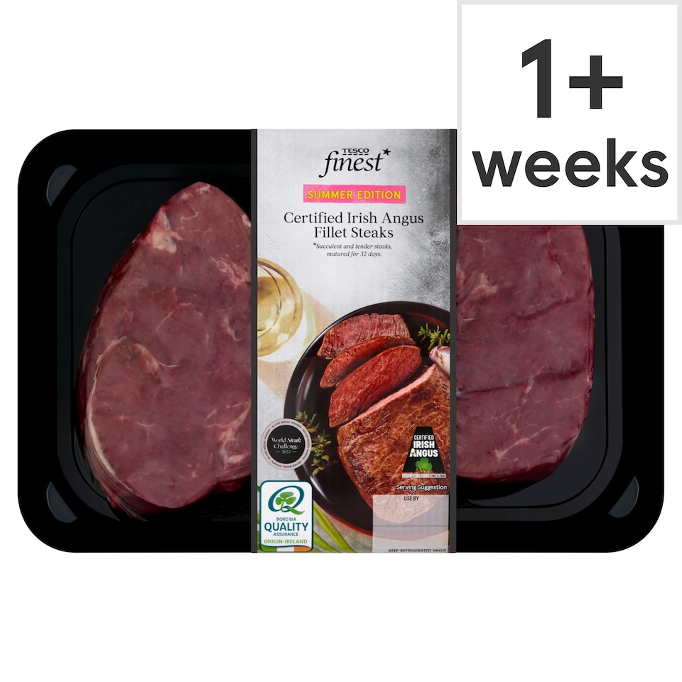 Tesco Finest Irish Angus Fillet Steaks 400G