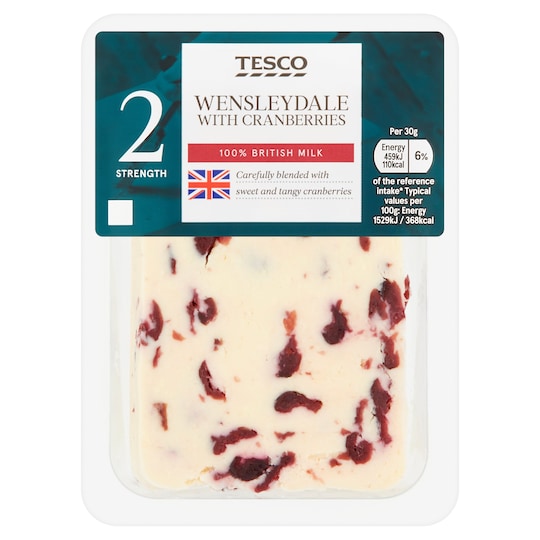 Tesco Wensleydale & Cranberries 200G Tesco Groceries