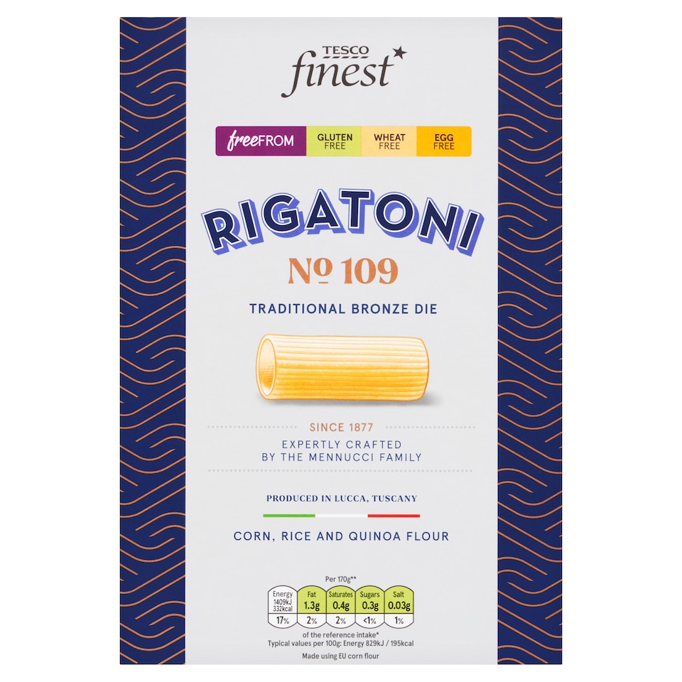 Tesco Finest Free From Rigatoni 500G