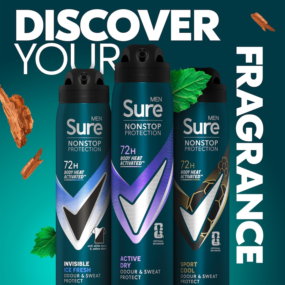image 1 of Sure Men 72H Active Dry Antiperspirant 250Ml
