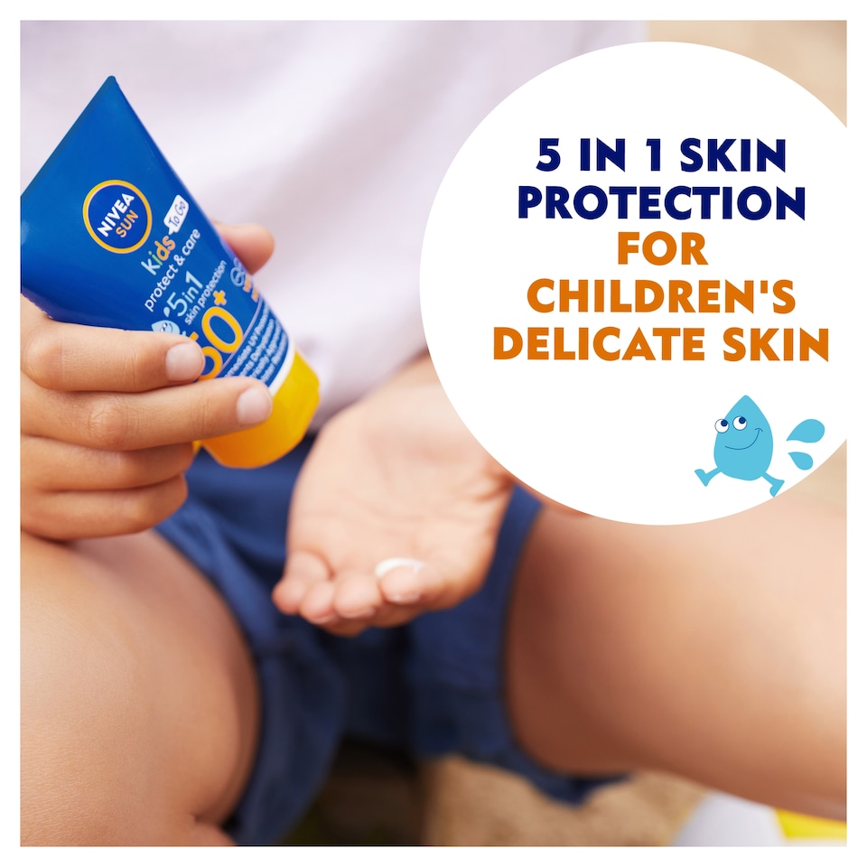 image 1 of NIVEA SUN Kids Protect & Care Sun Cream Lotion SPF50+ 50ml