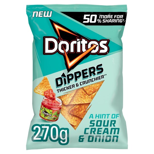 Doritos Dippers Hint Of Sour Cream & Onion Tortilla 270G Tesco Groceries