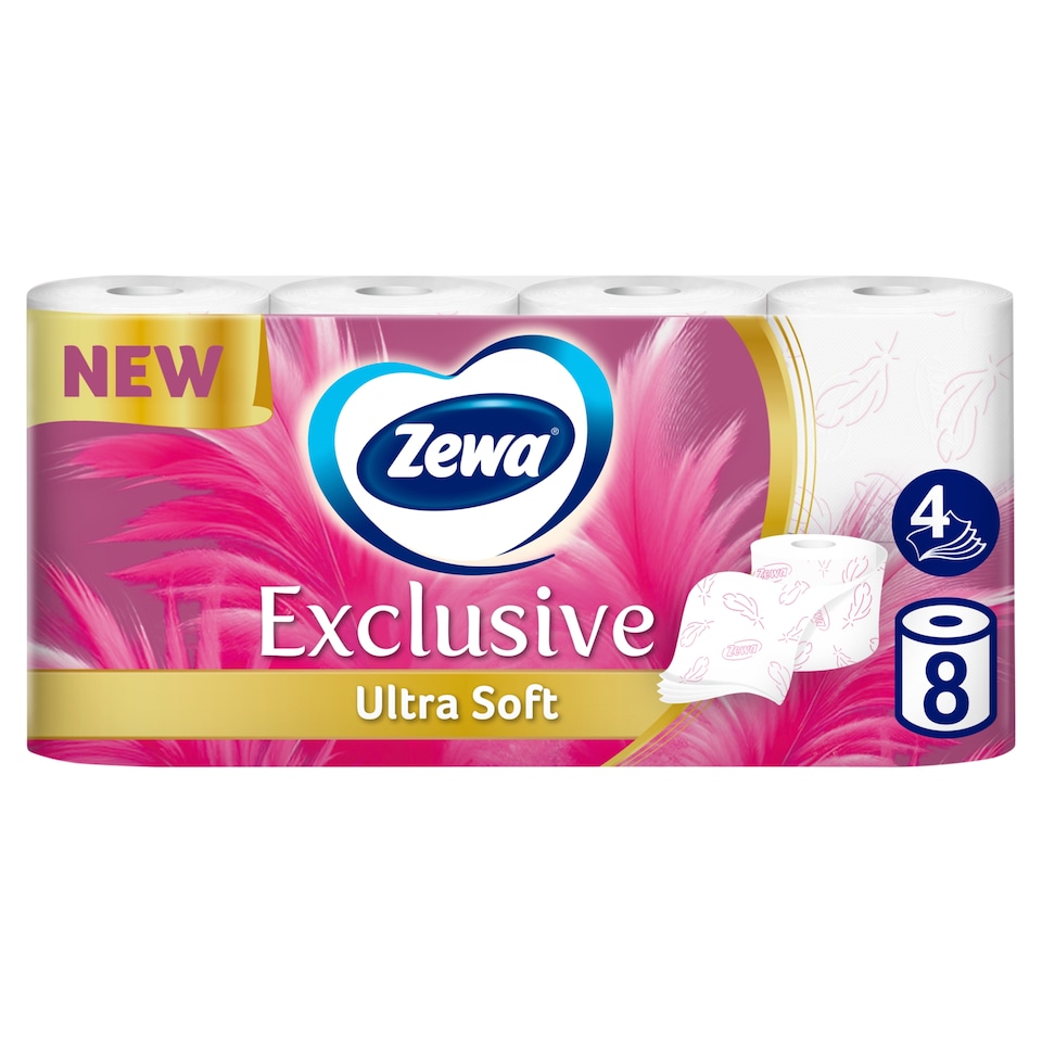 Zewa Exclusive Ultra Soft toalettpapír 4 rétegű 8 tekercs 1. kép