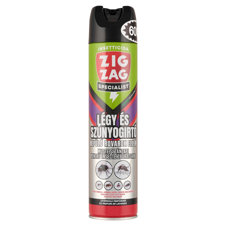 Zig Zag légy- és szúnyogirtó aeroszol levendula illattal 600 ml