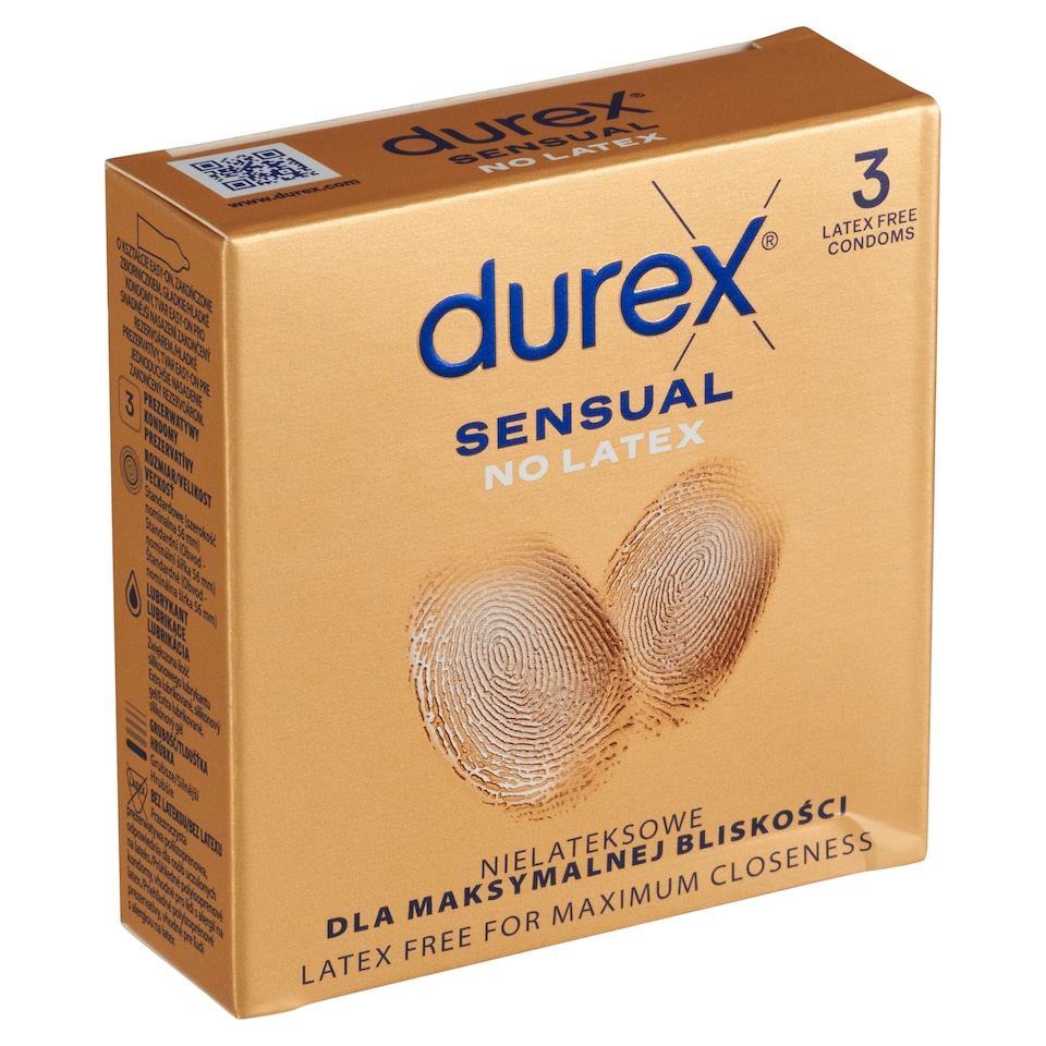 Obrázek 1 pro produkt Durex Sensual No Latex kondomy 3 ks