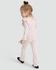 image 3 of F&F Girls 2-Pack Cotton Rich Bow Print Ribbed Flared Leggings in Burgundy
