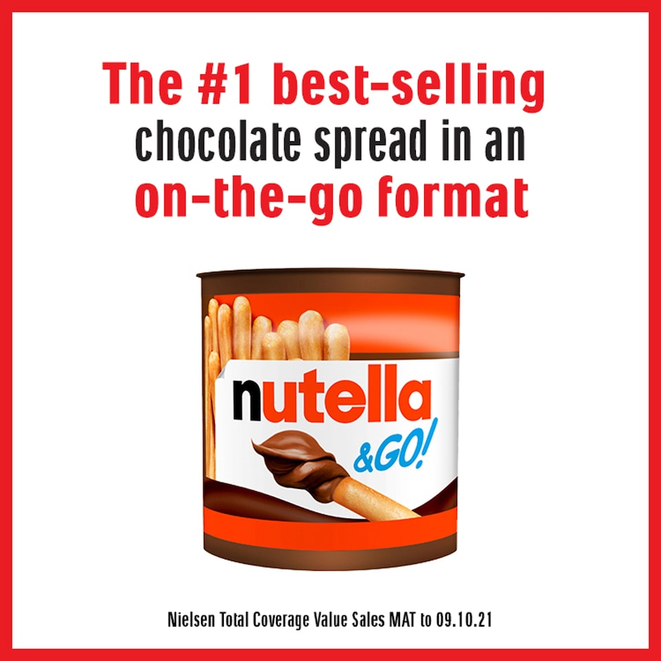 image 1 of Nutella & Go! Hazelnut Chocolate Spread and Breadsticks Snack Pot 1 x 48g