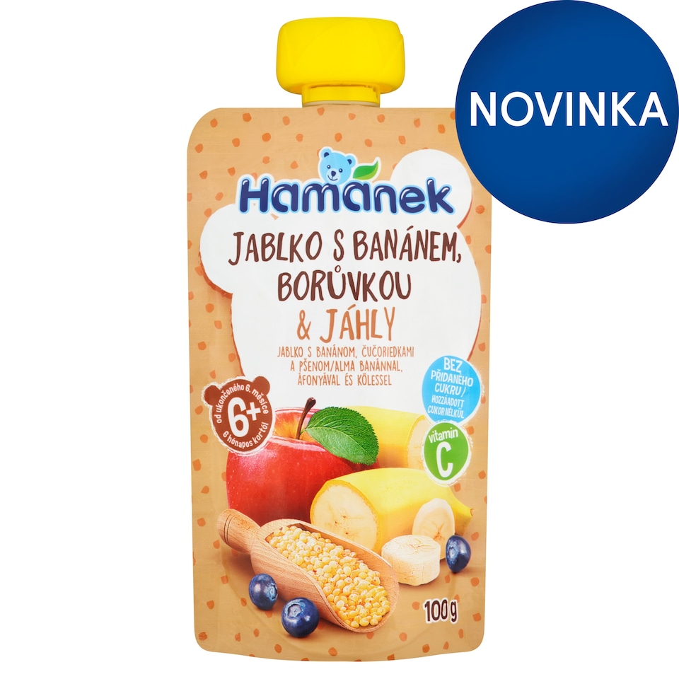 image 1 of Hamánek Apple with Banan, Blueberry and Millet 100 g