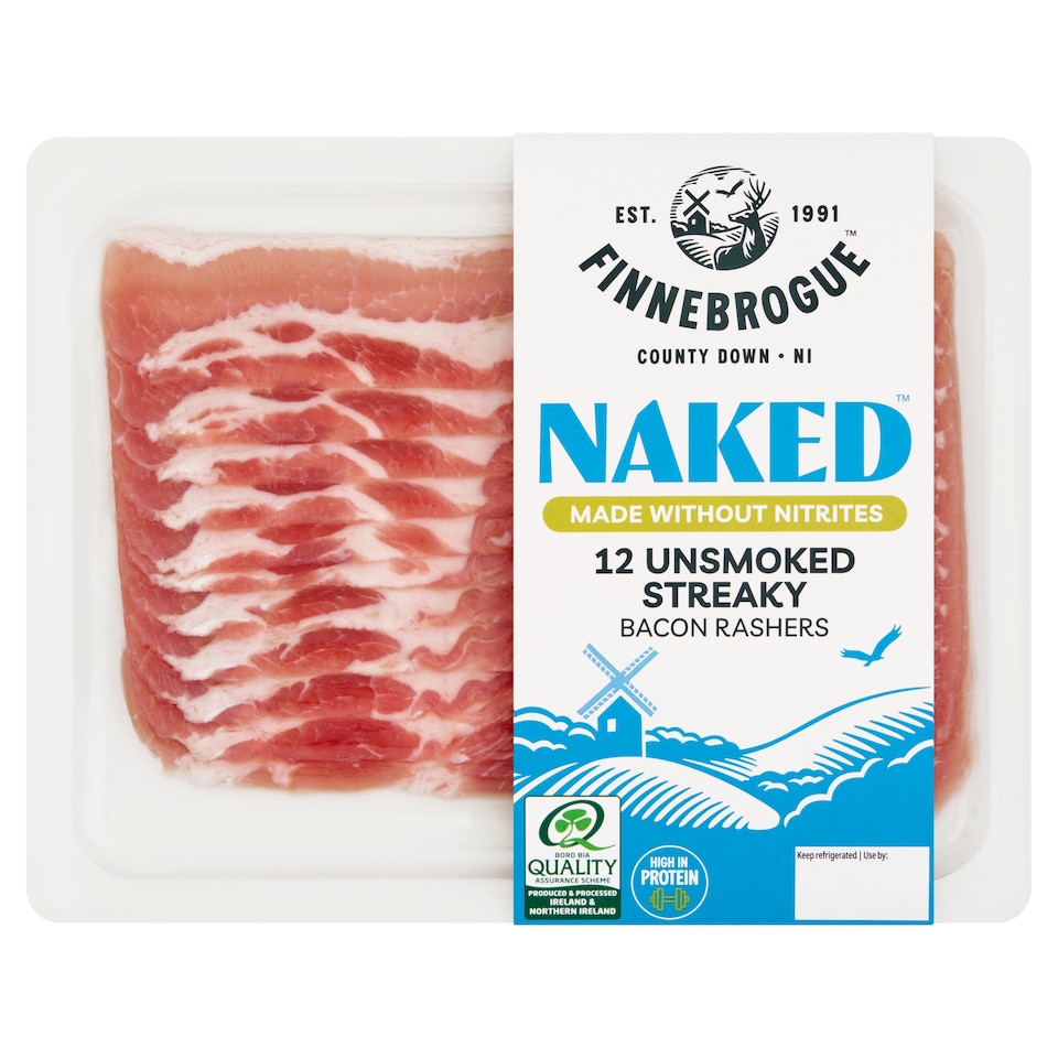 Finne Brogue 12 Naked Unsmoked Streaky 200G