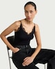 image 2 of F&F Lace Trim Strappy Vest in Black