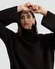 image 1 of F&F Premium Ribbed High Neck Jumper With Cashmere in Brown