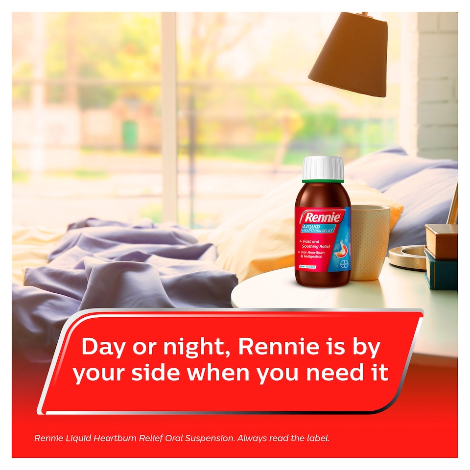 image 1 of Rennie Liquid Heartburn & Indigestion Relief - Peppermint Flavour 150ml
