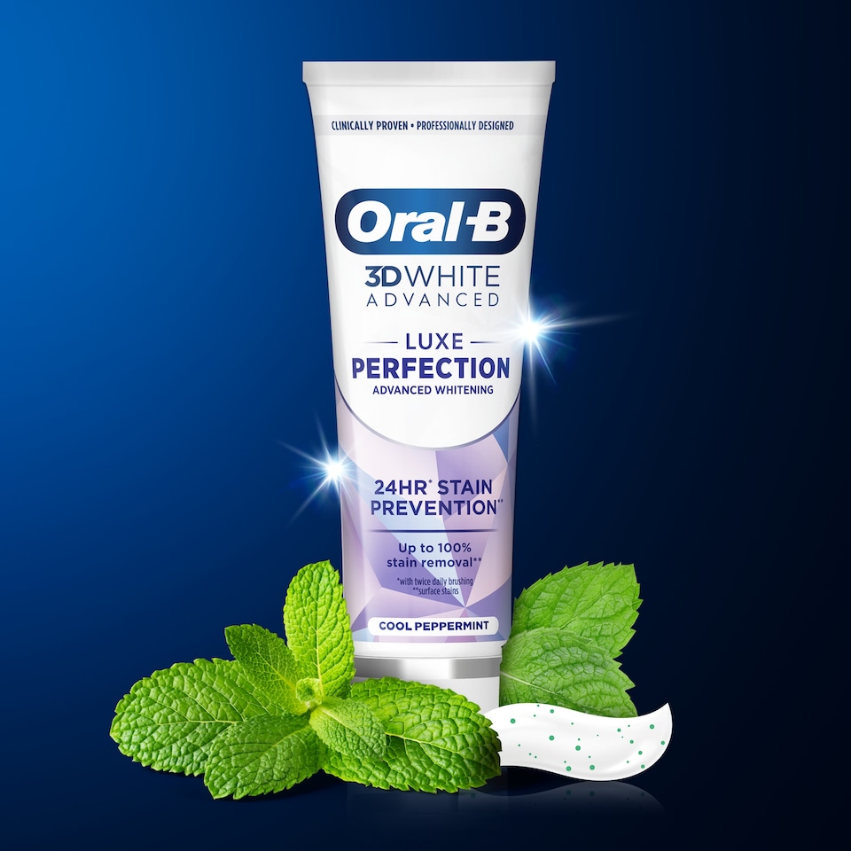 image 1 of Oral-B 3D White Advanced Luxe Perfection Toothpaste Twin Pack 2x75ml
