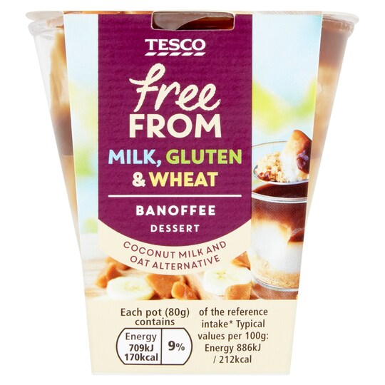 Tesco Free From Banoffee Dessert 80g