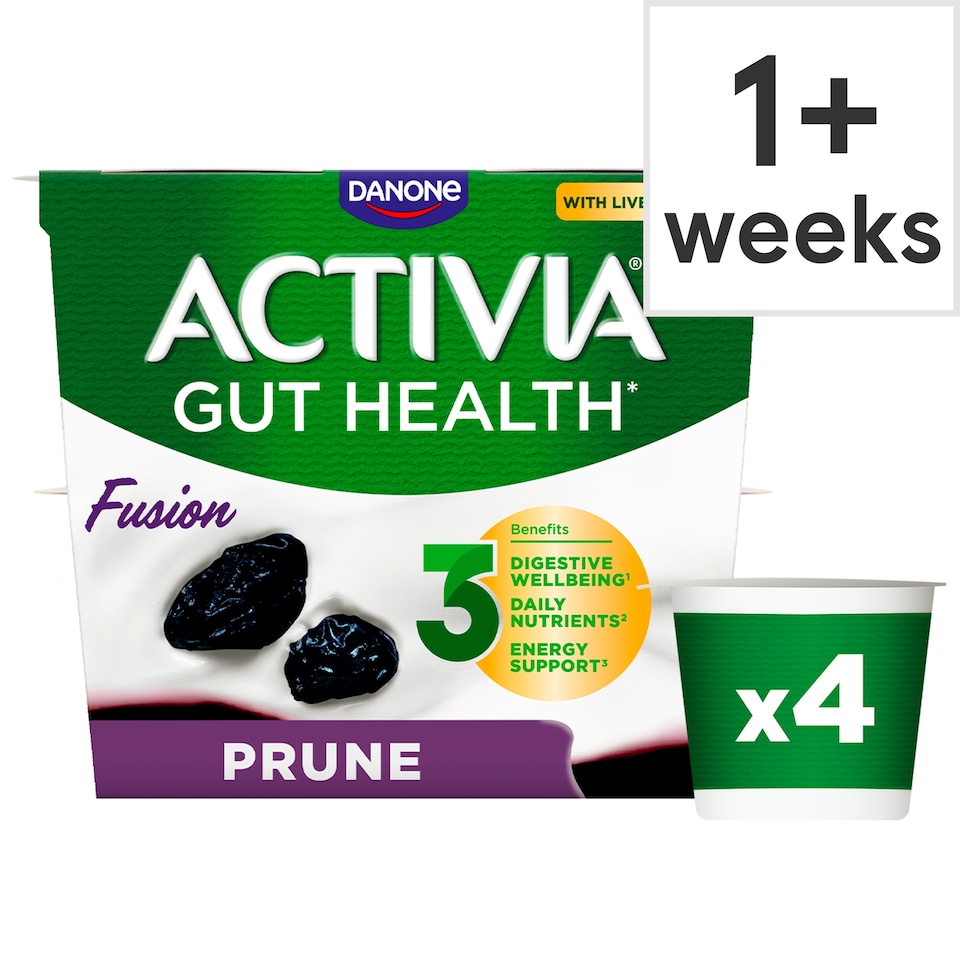 image 1 of Activia Gut Health Fusion Yoghurt - Prune 4x120g