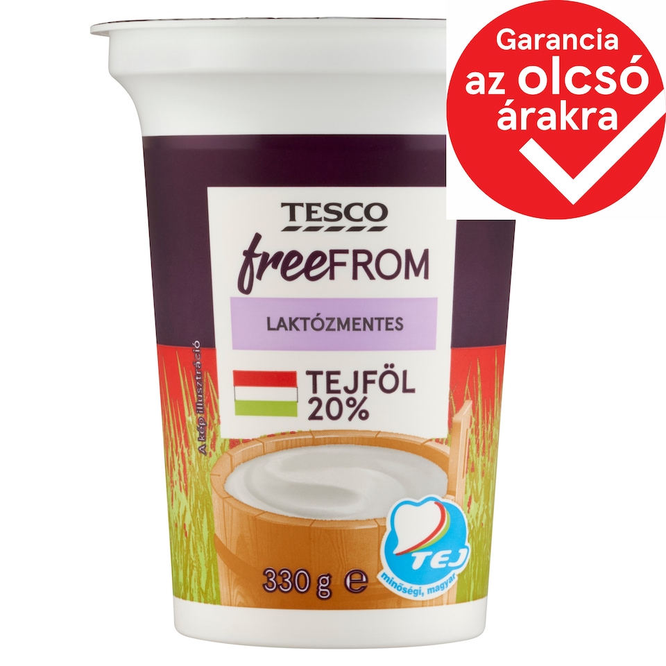 Tesco Free From laktózmentes tejföl 20% 330 g
