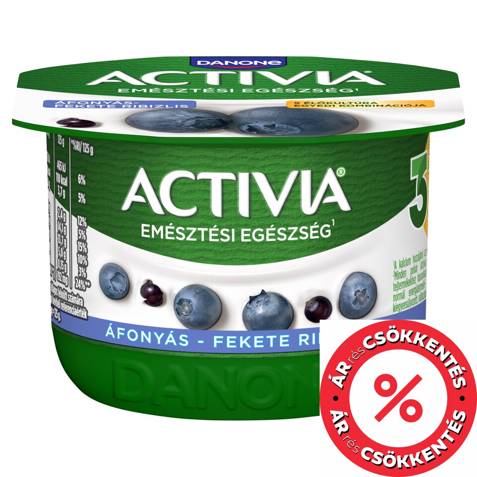 Danone Activia élőflórás áfonyás-fekete ribizlis joghurt 125 g