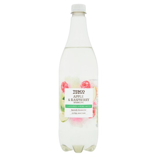 Tesco Sparkling Water Apple & Raspberry 1L Tesco Groceries