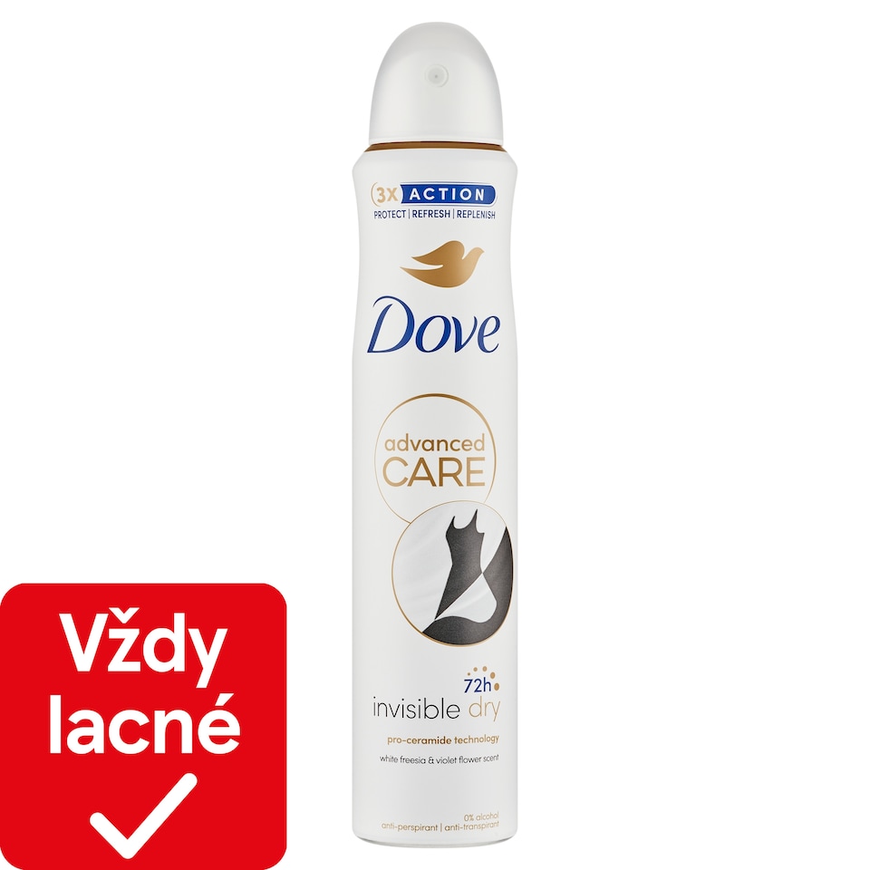 obrázok 1 z Dove Advanced Care Invisible Dry Antiperspirant sprej 200 ml