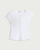image 4 of F&F Cotton Rich Ribbed Top in Cream