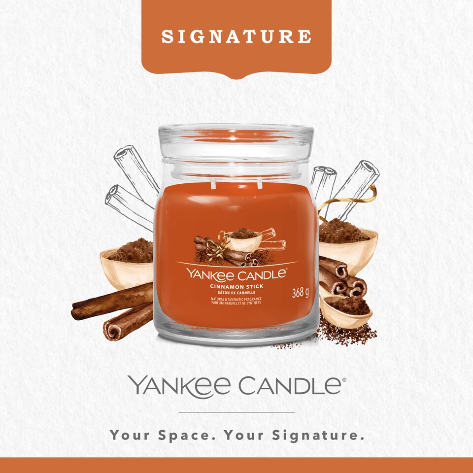 image 1 of Yankee Candle Signature Medium Jar Cinnamon Stick 368g