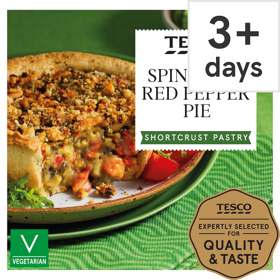 Tesco Spinach & Red Pepper Pie 200G