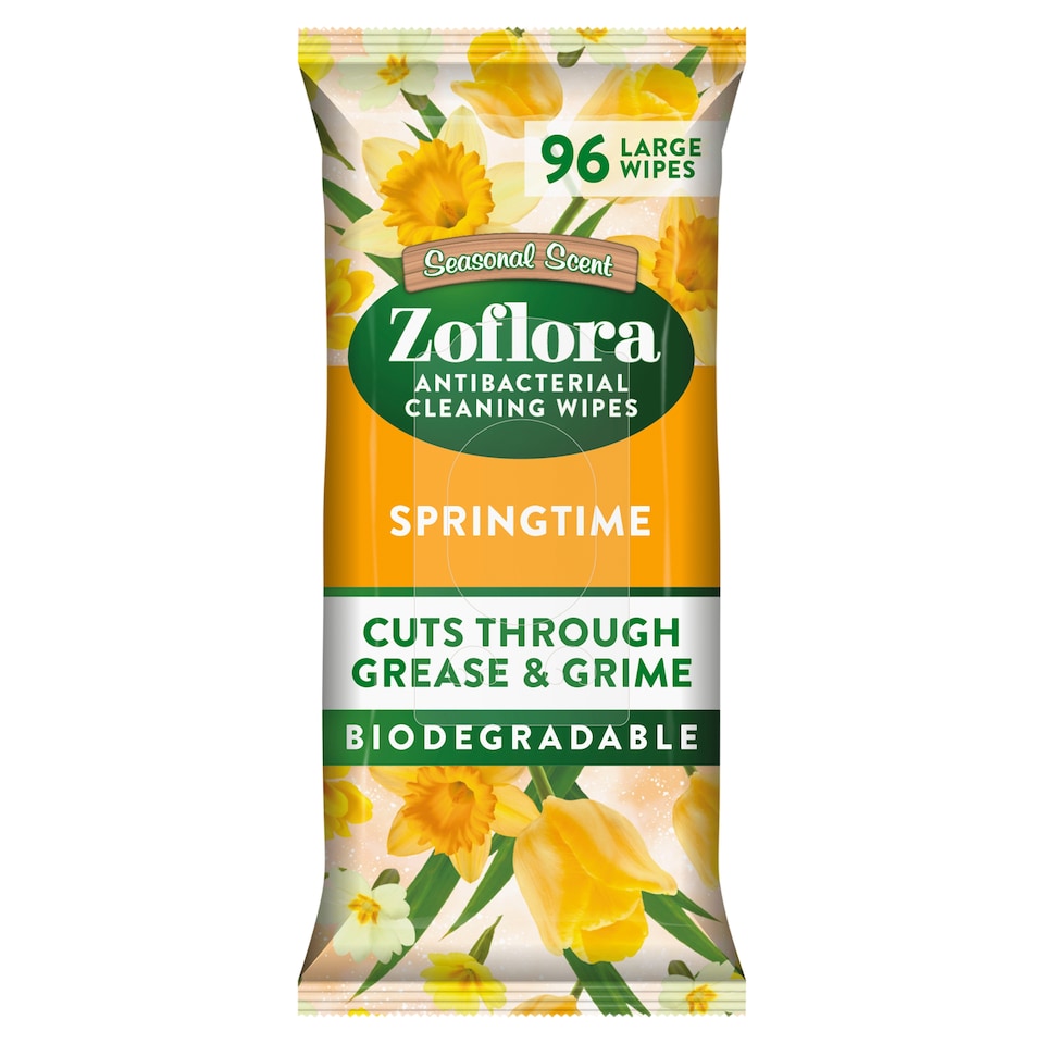 Zoflora Springtime Antibacterial Multi Surface Cleaning Wipes 96