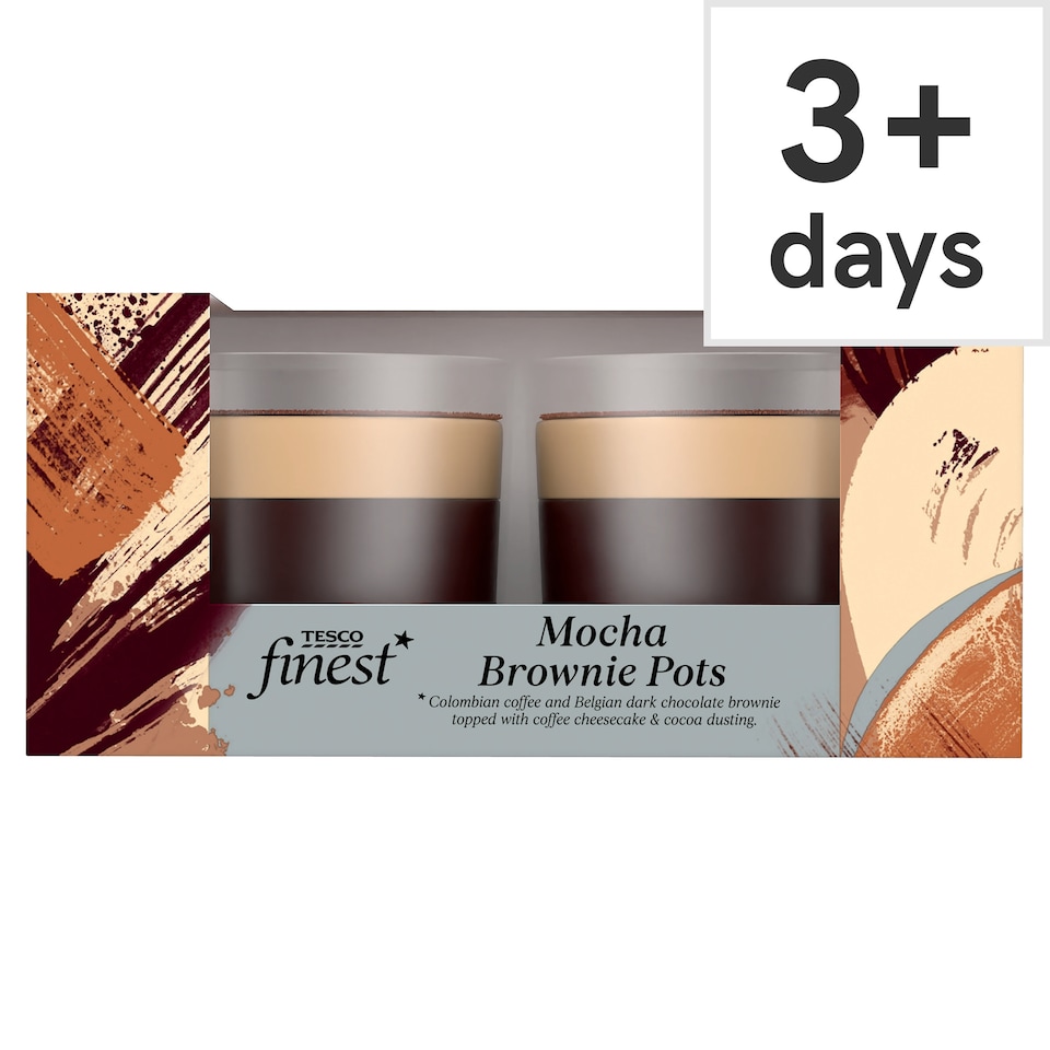 Tesco Finest Mocha Brownie Pot 2x93g