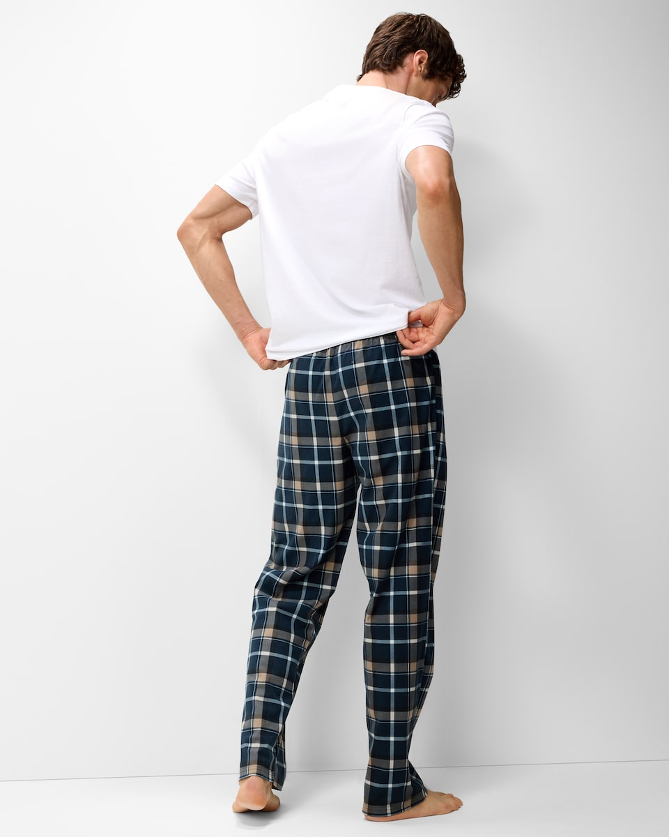 image 1 of F&F Fleece Check Pyjama Bottoms in Multi