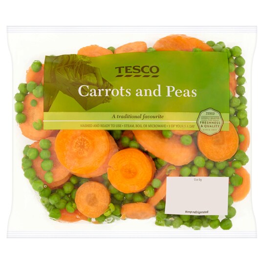 T. CARROTS AND PEAS 480G Tesco Groceries