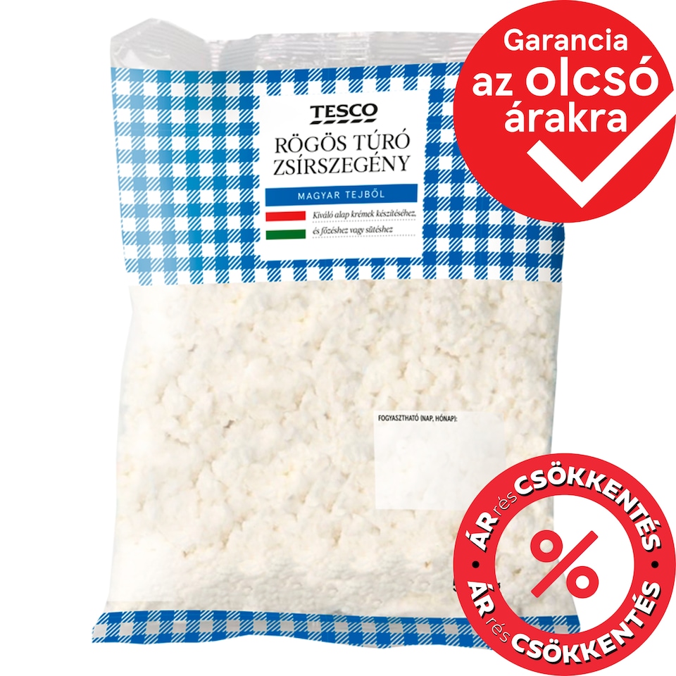 Tesco zsírszegény rögös túró 500 g