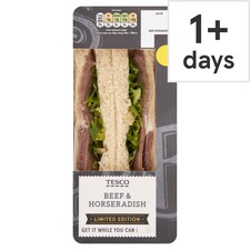 Tesco Beef & Horseradish Sandwich