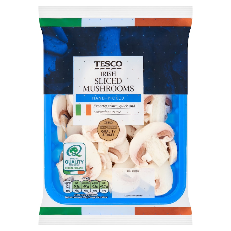image 1 of Tesco Irish Sliced Mushrooms 150G
