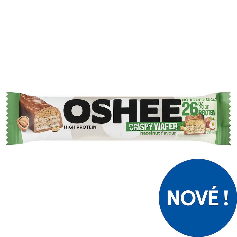 Obrázek 1 pro produkt Oshee Oplatka s kakaovým krémem a ořechovo-arašídovou náplní v mléčné čokoládě 37g