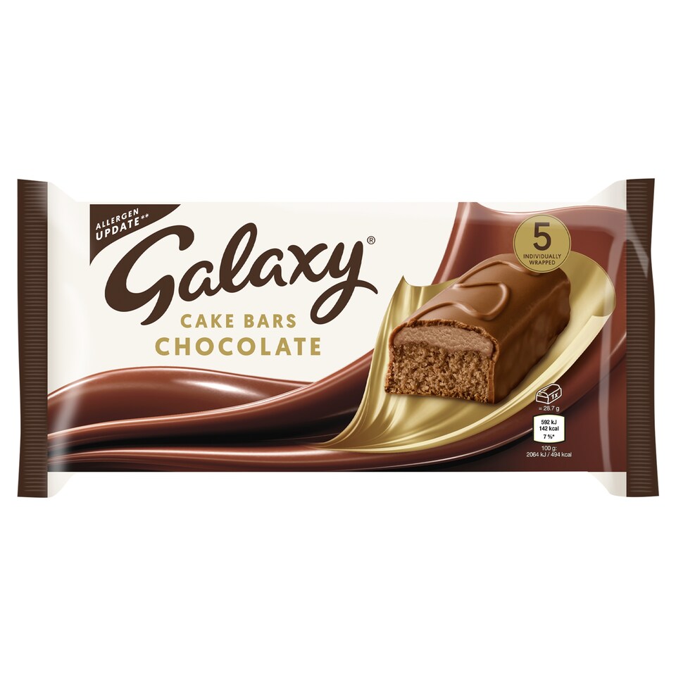 Galaxy Chocolate Cake Bars 5 Pack