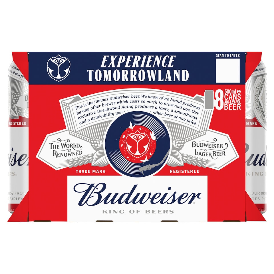 Budweiser Can 8 X 500Ml