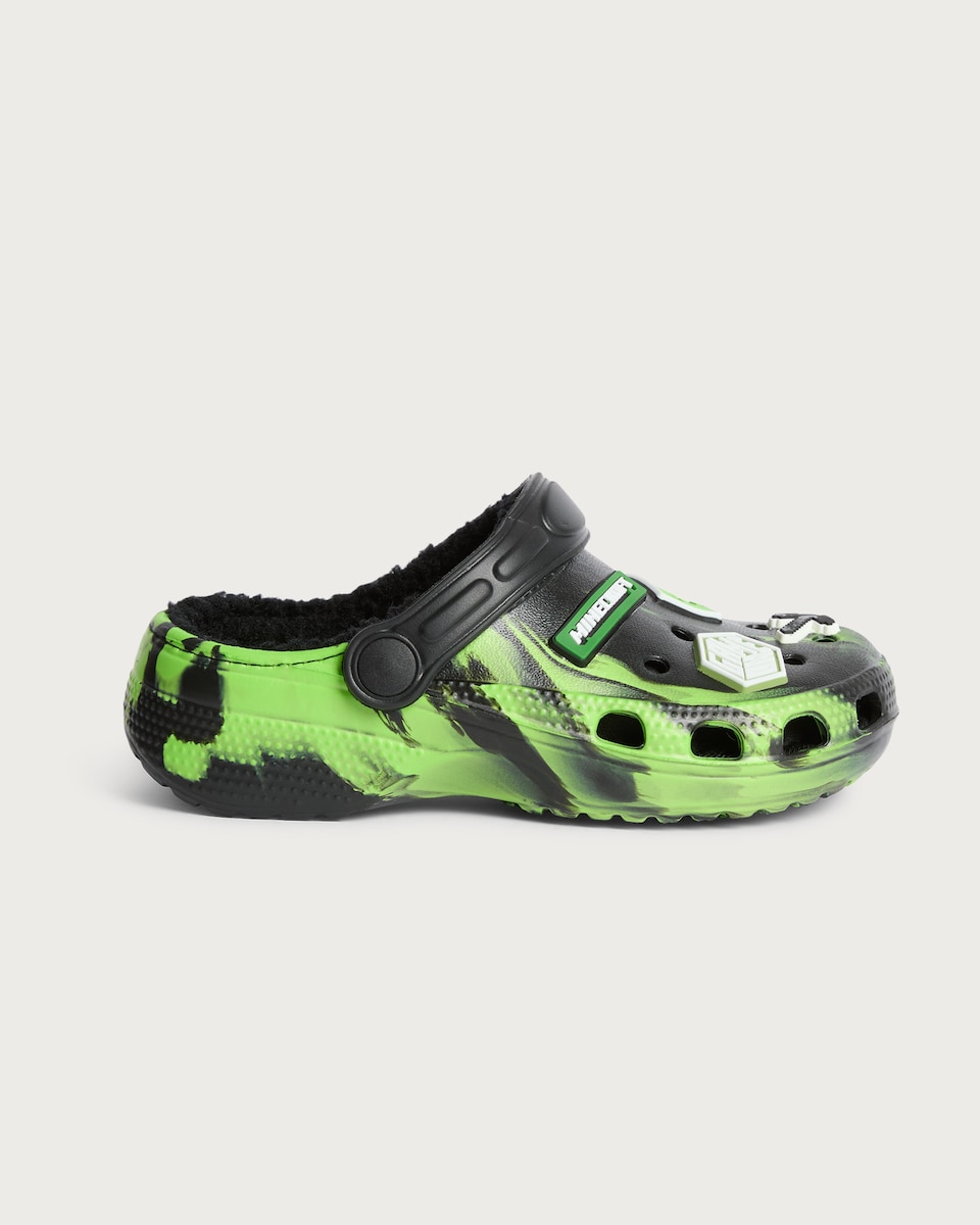 image 1 of Minecraft Creeper Clogs in Black
