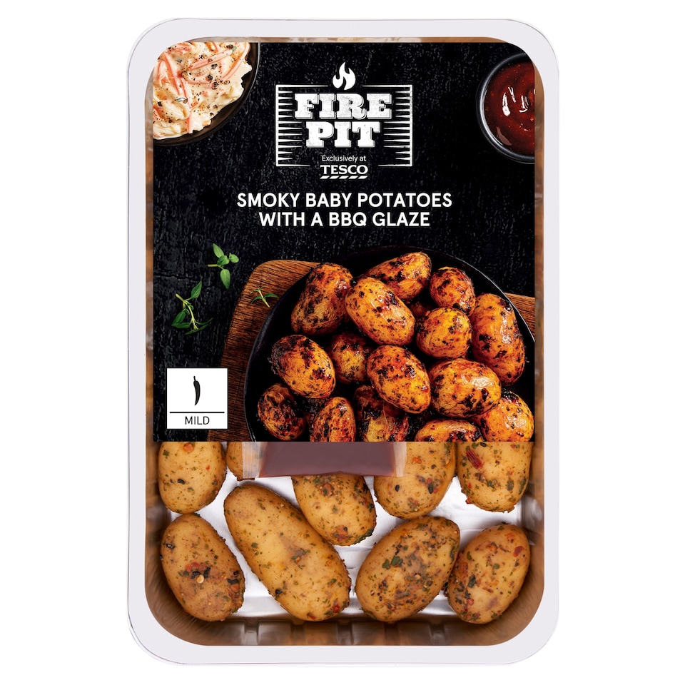 Tesco Firepit Smoky Baby Potatoes With Bbq Glaze 500G