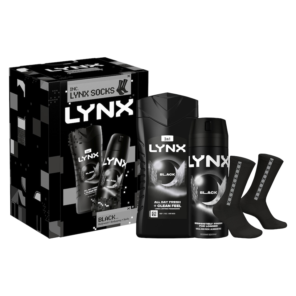 image 1 of Lynx Black Duo & Socks Gift set