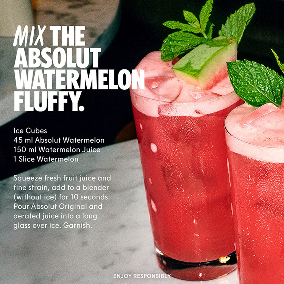 image 1 of Absolut Watermelon Flavoured Vodka 70Cl