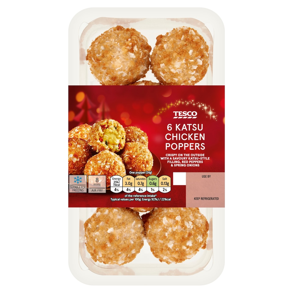 Tesco 6 Katsu Chicken Poppers 225G